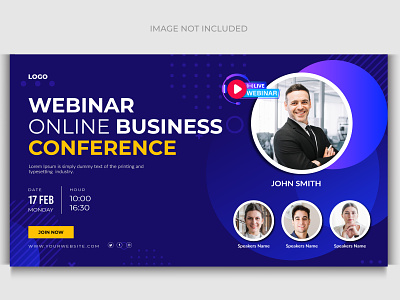 Webinar Online web banner template design