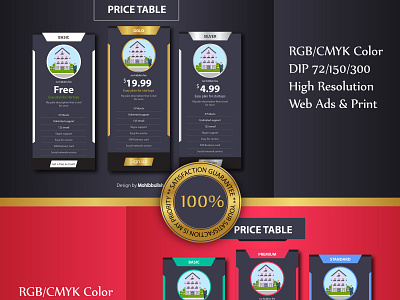 I Will Design A Beautiful Pricing Table For Your Website android app design app booklet design branding chart comparison corporate design diagram icon illustration logo magazine pricing table table price typography ui ux vector