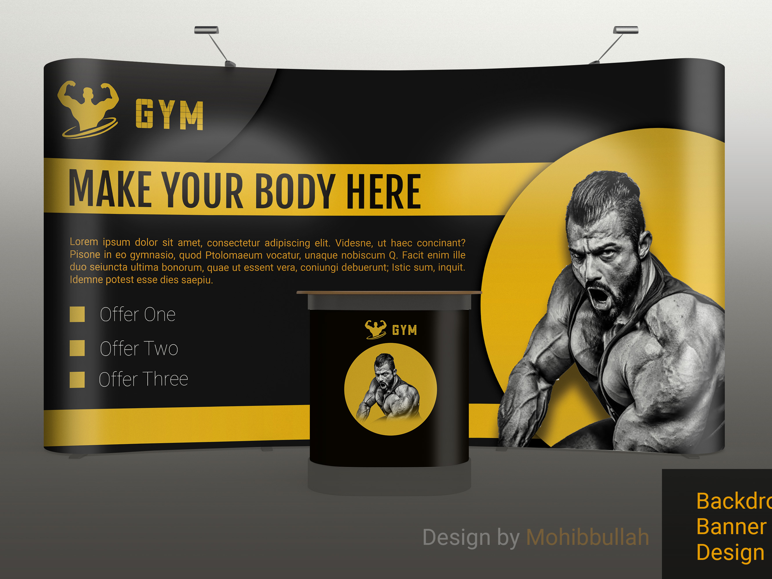 Professional Advertising Backdrop Pop Up Banner Design By