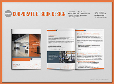 Corporate Ebook Design android app design animation bifold brochure booklet design branding brochure design catalog corporate design flyer design icon illustration magazine mockup profesional trifold brochure typography vector