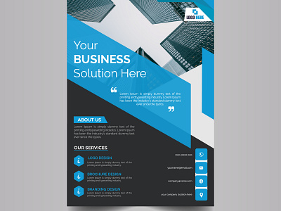 Business Flyer bifold brochure corporate flyer design leaflet poster profesional