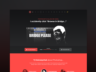 Photoshop Killer black bridge bugs campaign features fun issues photoshop red teasing webdesign