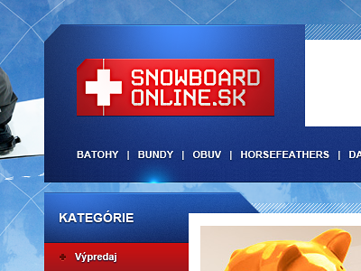 Snowboardonline blue detail header logotype