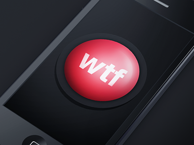 WTF button app button gadget iphone red wtf