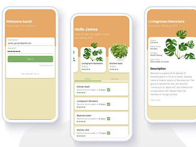 UI – Vegetation app