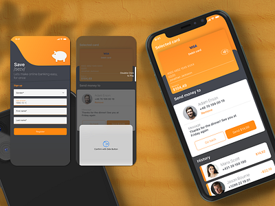 Money transfer app - UI design adobe adobe xd bank design illustration interface design payment photoshop ui