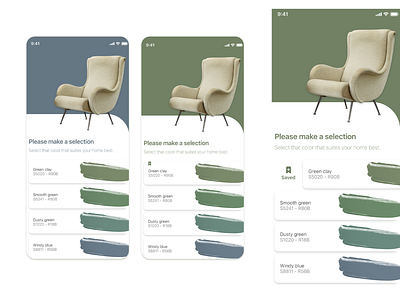 Wall paint selection - UI adobe adobe xd design interface design madewithadobexd photoshop ui