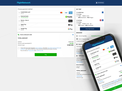 Payment page - Responsive design