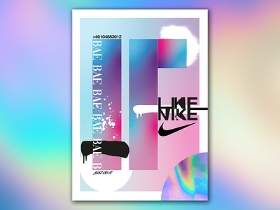 poster 2 design do gradient graphic illustrator it just nike photoshop poster