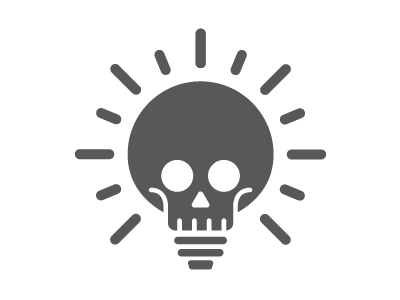 Screenshot 2014 07 23 16.33.04 glowing gray icon light bulb skull skull lamp vector