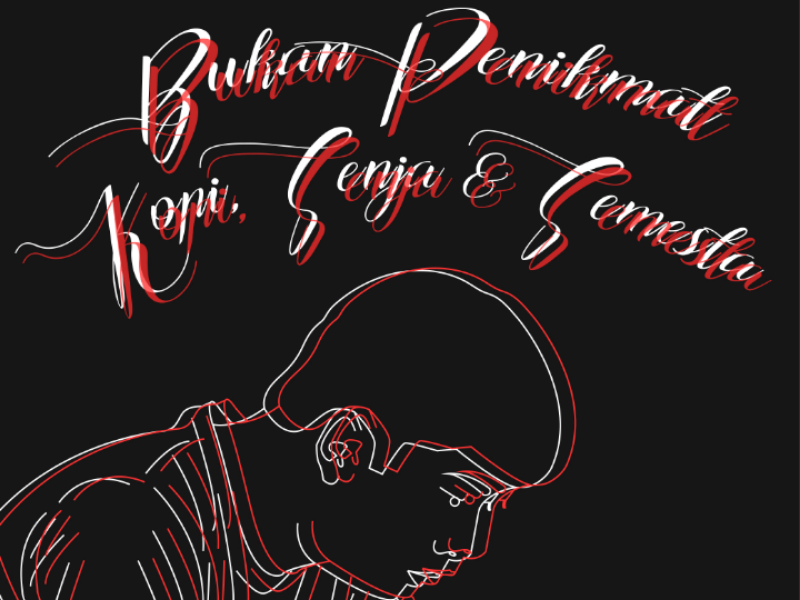 Not coffee, twilight and universe lovers illustration lineart line art