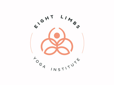 Eight Limbs Yoga Institute logo branding design illustrator logo minimal typography vector yoga