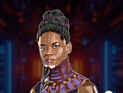 Black Panther 2 Wakanda Forever 2022 adobe illustrator animation artoftheday artwork blackpanther branding design graphic design illustration netflix portrait usadesign vector art