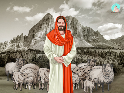 Jesus Christ High Res Illustrations adobe illustrator illustration jesus portrait vector vector art