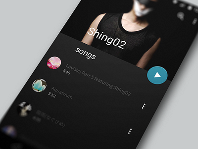 Music player Material Design material design sketch ui