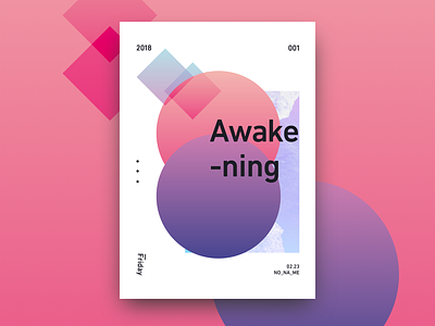 Awakening design gradation graphic poster