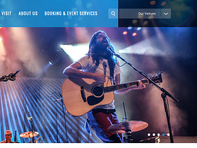 Greensboro Coliseum carousel dropdown header html icon music navigation oswald responsive search toggle web