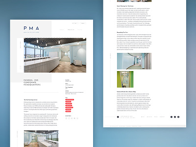 PMA Architecture - Project Detail architecture button detail footer header hero minimal modern web website