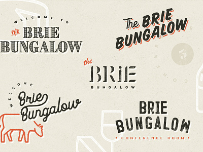 Brie Bungalow branding cheese conference identity logo logos print signage spec way finding