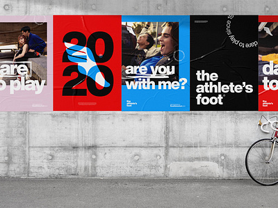 The Athlete’s Foot branding design illustration typography vector