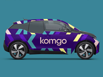 Komgo branding design typography vector