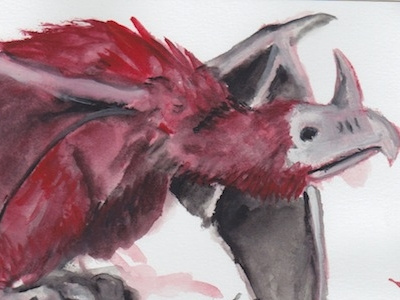 Hell #2 animals demons monsters painting watercolour