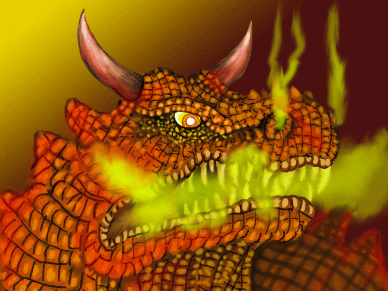 Dragon beasts monster painting photoshop