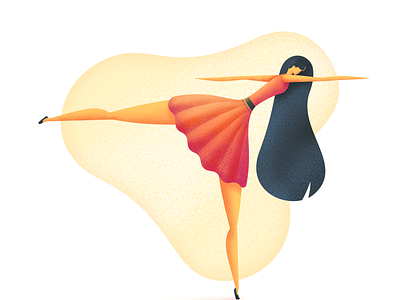 Peaceful Girl animation design flat icon illustration logo ui vector