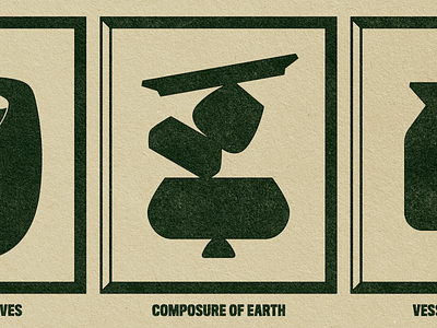 Formal Meditations balance ceramics composition earth flat form form design form study frame print