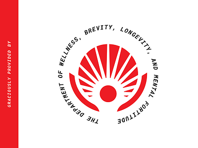 Mark for the DWBLMF corporate department government logo mark positive red sun burst wellness