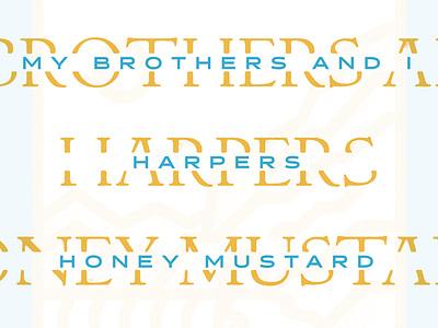 My Harper's Mustard distress gig grain show poster texture type typography