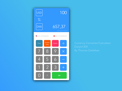 Currency Converter/Calculator calculator app calculator ui concept app currency converter daily ui 004