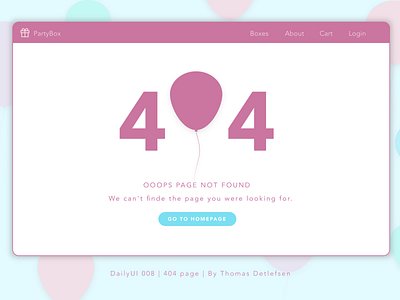404 Page - 404 page concept daily ui 008