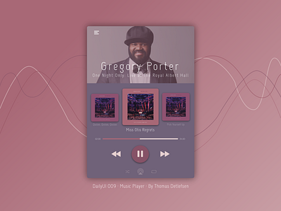 Music player - Daily ui 009 concept concept app dailyui 009 design music app music player