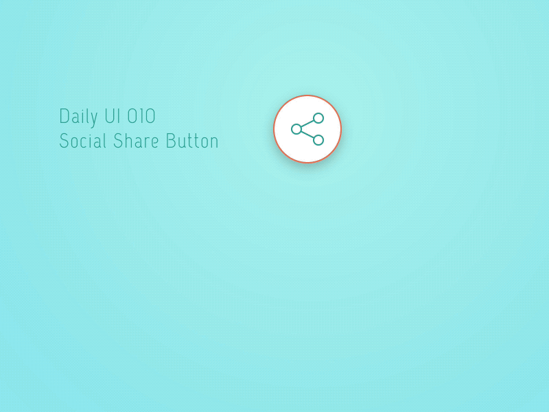 Social share Button animation concept dailyui 010 invision studio social buttons