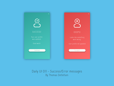 Flash Message - Error/Success concept daily ui 011 design error message success message uipractice