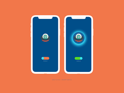 On/Off switch Daily UI 015 concept dailyui015 design flaticon illustration onoff pixelbudha ufo