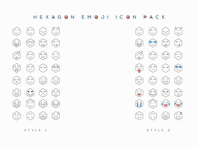 Hexagon Emoji Pack app emoji pack chat emoji creative emoji emoji emoji icon emoji pack hexagon emoji hexagon icon pack hexagonal icon icon icon design icon designer icon pack minimalist emoji pack monoline polygon icon simple emoji technology icon pack thin