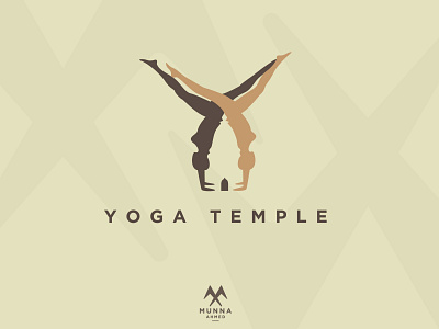 Yoga Logo | Yoga Temple body pose creative female yoga fitness girl gym meaningful meditation modern negative space logo physical exercise training yoga business yoga center yoga logo yoga negative space