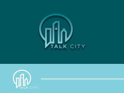 Talk City Minimal Logo branding logo