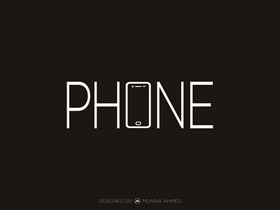 Phone Logo creative android logo creative logo creative phone logo logodesign meaningful logo minimal phone minimalist logo mobile logo simple phone smartphone logo text phone logo