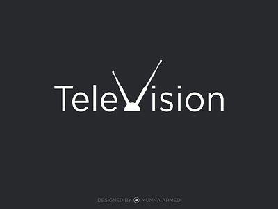 Television Logo creative tv logo graphicdesign logodesign minimalist television logo simple television logo t.v logo television logo text television tv logo design