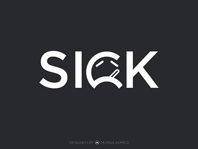 Sick logo design brand clever logo design clever sick logo creative creative sick logo emotion illness logo logo design logodesign meaningful logo minimalist logo sad sick text logo simple typography