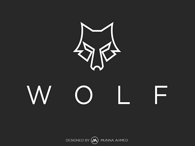 wolf logo design by Munna Ahmed on Dribbble