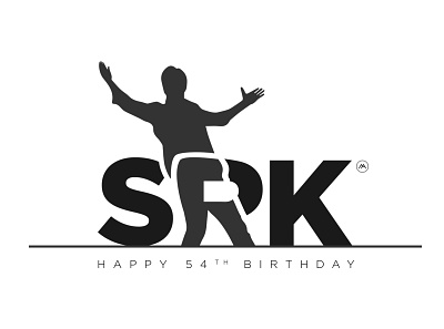 SRK Logo birthday wish bold logo shahrukh khan srk 54 birthday srk 54th birthday srk birthday wish srk logo design