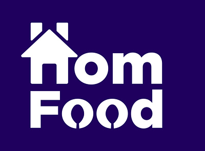 Home Food Logo blue creative home logo food logo home logo minimalist logo restaurant logo design spoon