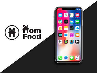 Home Food Logo app icon app icons creative food logo food icon h letter h logo home home logo icon iphone mockup restaurant logo ui ux