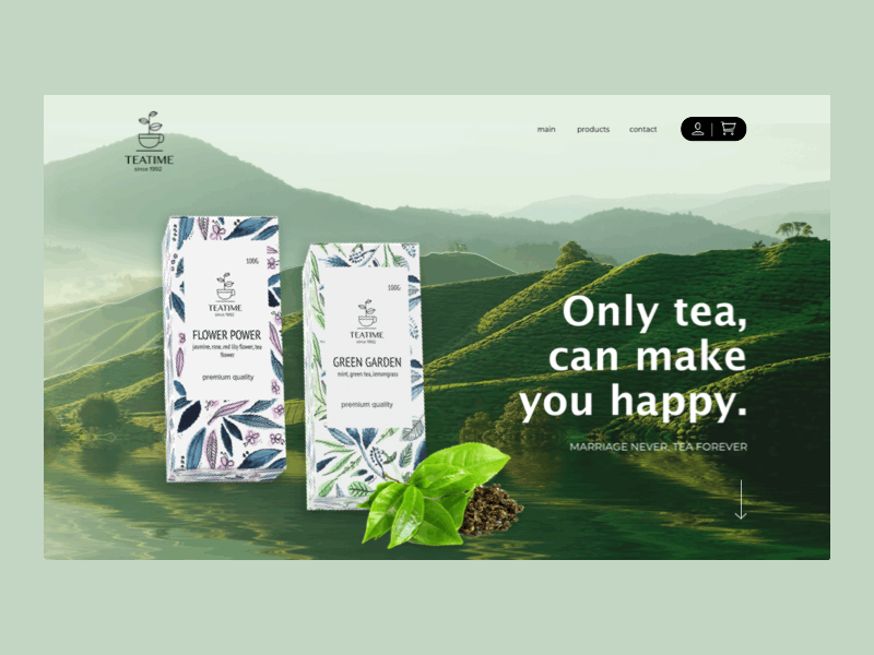 Product web parallax animated gif animation design landing page landing page design landscape paralax parallax product product design product page tea ui web web design webdesign website website design