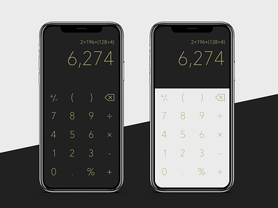 Minimal Calculator app calculator calculator ui dark design gold ios iphone minimal mobile
