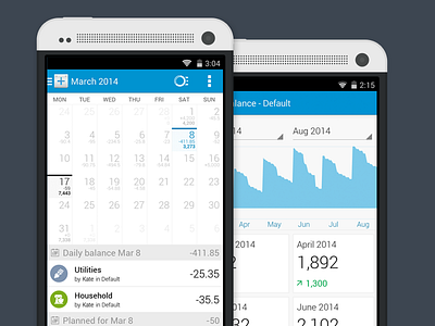 Dollarbird Android android app calendar clean data device finance money